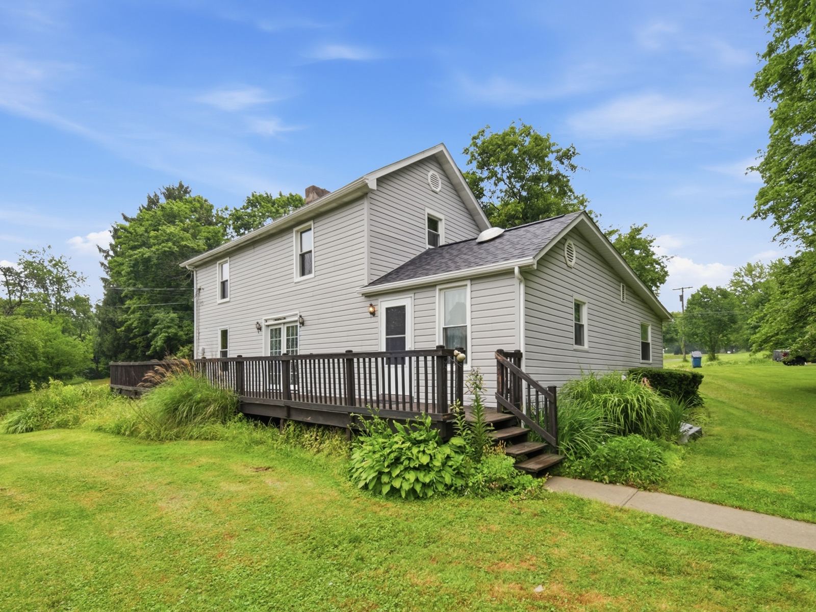 Side exterior with deck